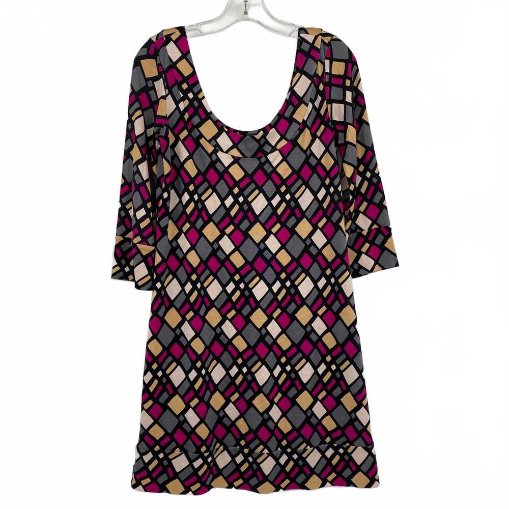 Diane Von Furstenberg Purple Gray Patterned Mini Dress | Womens 8
